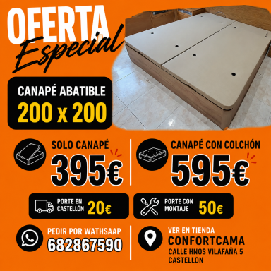 Canapé abatible 200 x 200 Canapé abatible 200 x 200