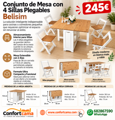mesa con 4 sillas plegables mesa con 4 sillas